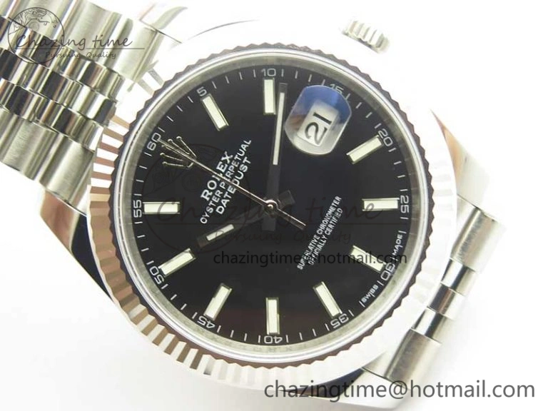 ZipUp DateJust 126334 SS REF 1:1 Best Edition Black Dial Stick Markers on New version Jubilee Bracelet A 3424