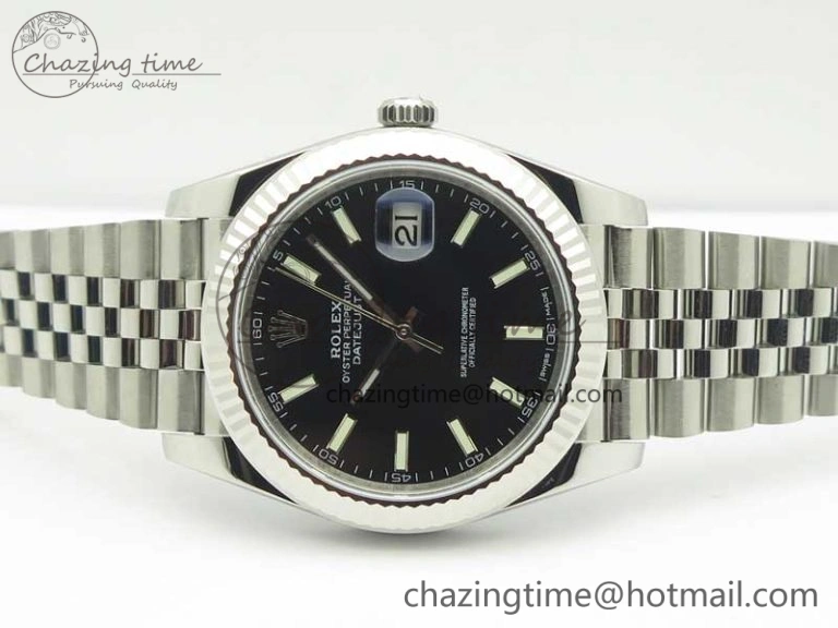 ZipUp DateJust 126334 SS REF 1:1 Best Edition Black Dial Stick Markers on New version Jubilee Bracelet A 3424