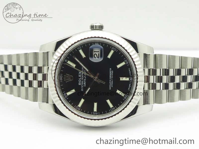ZipUp DateJust 126334 SS REF 1:1 Best Edition Black Dial Stick Markers on New version Jubilee Bracelet A 3424