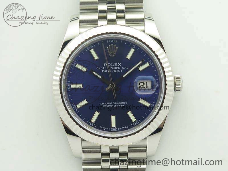 DateJust 126334 SS REF 1:1 Best Edition Blue Dial Stick Markers On New Version Jubilee Bracelet A Sleek 3478