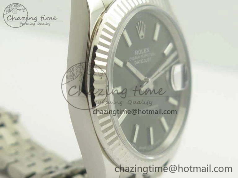 Snug DateJust 126334 SS REF 1:1 Best Edition Gray Dial Stick Markers On New Version Jubilee Bracelet A 3477