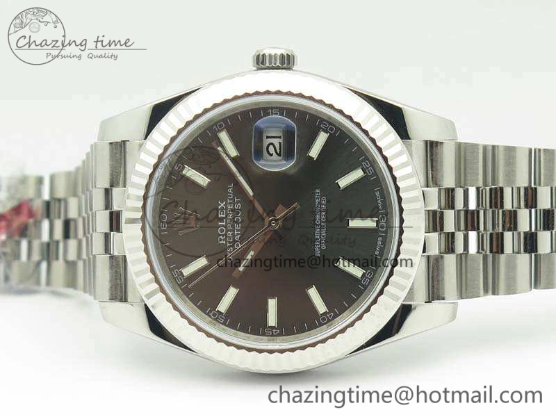 Snug DateJust 126334 SS REF 1:1 Best Edition Gray Dial Stick Markers On New Version Jubilee Bracelet A 3477