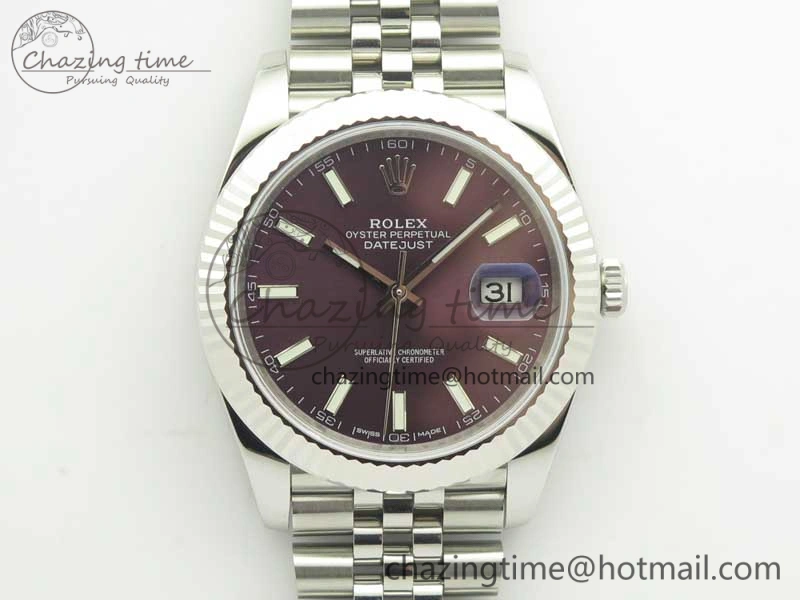 DateJust 126334 SS REF 1:1 Best Edition Purple Dial Stick Markers on New version Jubilee Bracelet A TravelReady 3422