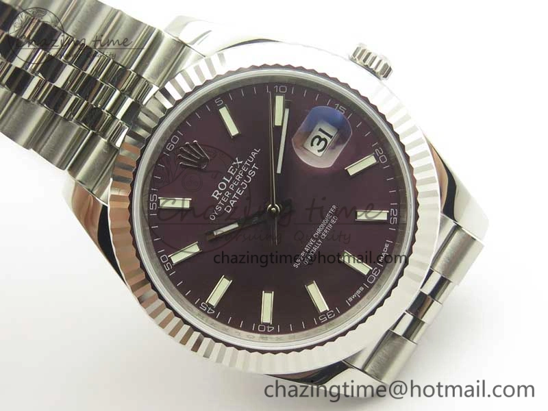 DateJust 126334 SS REF 1:1 Best Edition Purple Dial Stick Markers on New version Jubilee Bracelet A TravelReady 3422