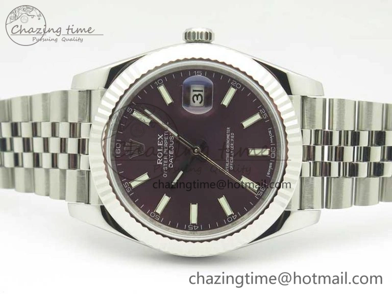 DateJust 126334 SS REF 1:1 Best Edition Purple Dial Stick Markers on New version Jubilee Bracelet A TravelReady 3422