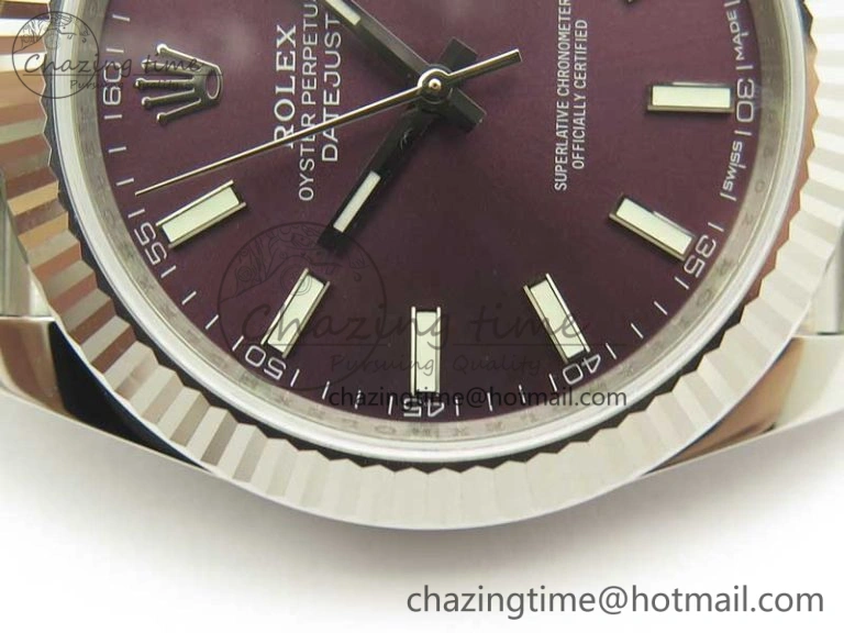 DateJust 126334 SS REF 1:1 Best Edition Purple Dial Stick Markers on New version Jubilee Bracelet A TravelReady 3422