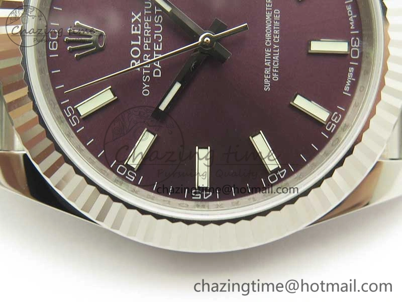 DateJust 126334 SS REF 1:1 Best Edition Purple Dial Stick Markers on New version Jubilee Bracelet A TravelReady 3422