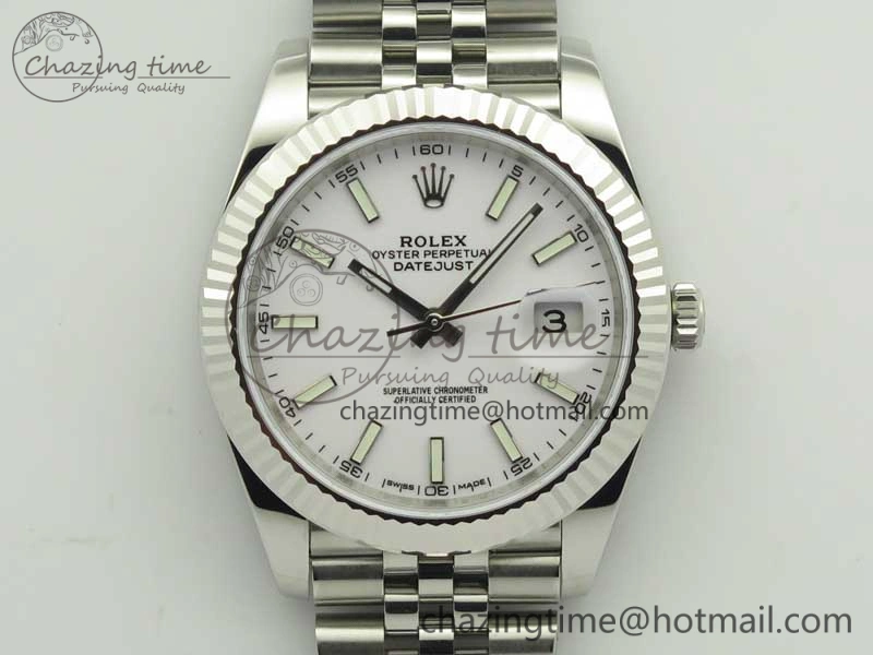 DateJust 126334 SS REF 1:1 Best Edition White Dial Stick Markers on New version Jubilee Bracelet A Thermal 3425