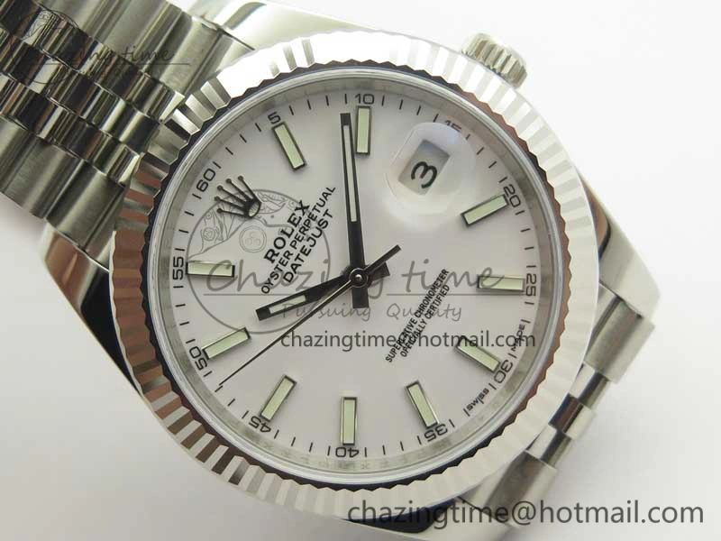DateJust 126334 SS REF 1:1 Best Edition White Dial Stick Markers on New version Jubilee Bracelet A Thermal 3425