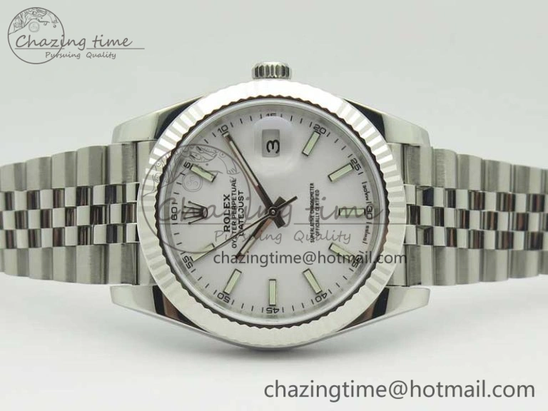 DateJust 126334 SS REF 1:1 Best Edition White Dial Stick Markers on New version Jubilee Bracelet A Thermal 3425