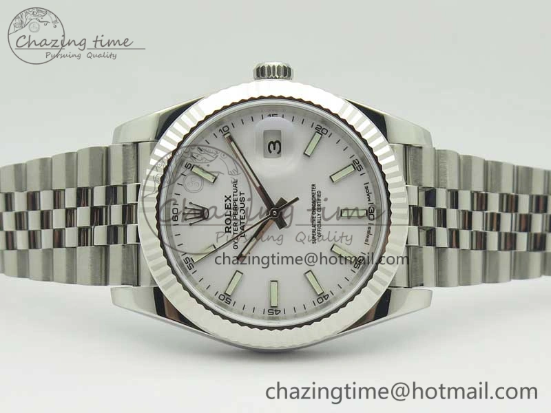 DateJust 126334 SS REF 1:1 Best Edition White Dial Stick Markers on New version Jubilee Bracelet A Thermal 3425