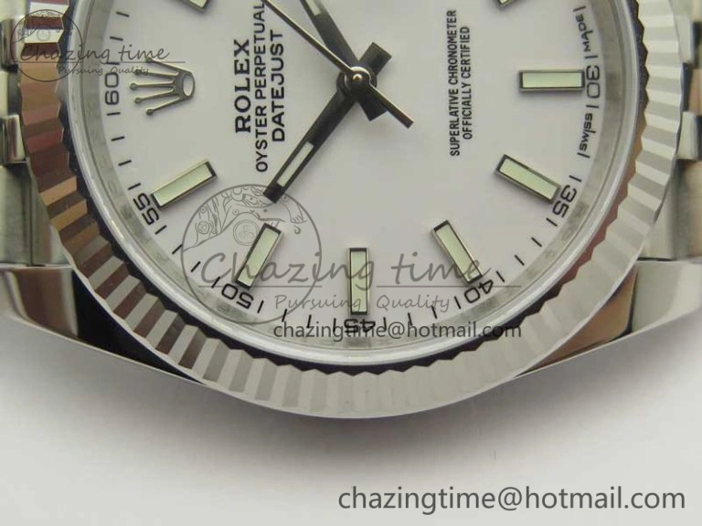 DateJust 126334 SS REF 1:1 Best Edition White Dial Stick Markers on New version Jubilee Bracelet A Thermal 3425