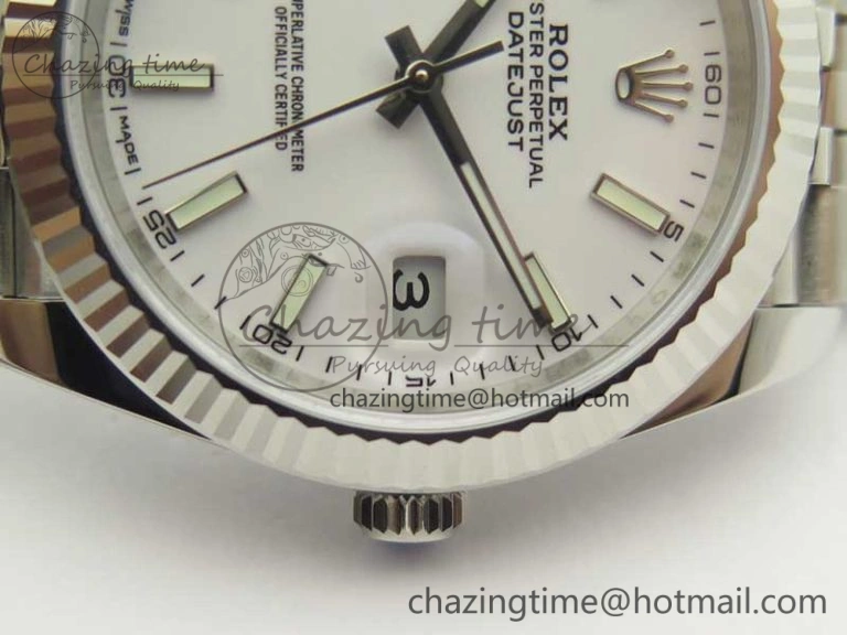 DateJust 126334 SS REF 1:1 Best Edition White Dial Stick Markers on New version Jubilee Bracelet A Thermal 3425