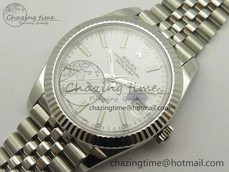 DateJust 126334 SS REF 1:1 Best Edition White Dial Stick Markers on New version Jubilee Bracelet A Thermal 3425
