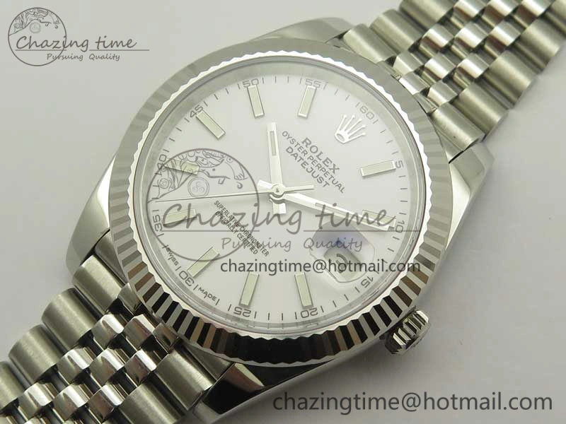 DateJust 126334 SS REF 1:1 Best Edition White Dial Stick Markers on New version Jubilee Bracelet A Thermal 3425