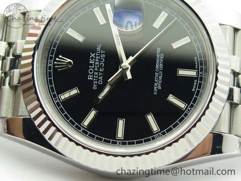 Popular DateJust 228238 SS Noob 1:1 Best Edition Black Dial Stick Markers On Jubilee Bracelet A 3507