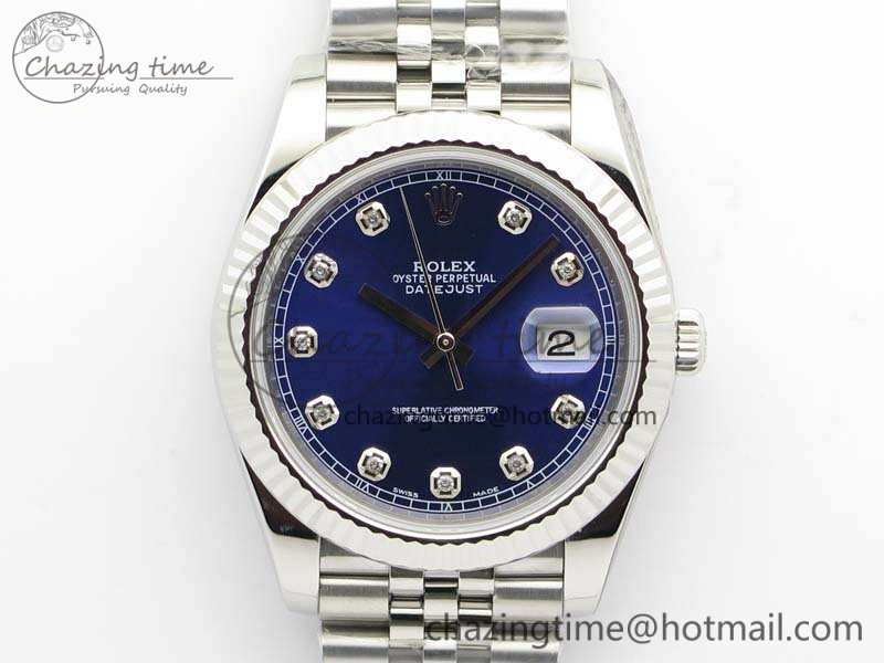 Seasonal DateJust 228238 SS Noob 1:1 Best Edition Blue Dial Diamond On Jubilee Bracelet A 3498