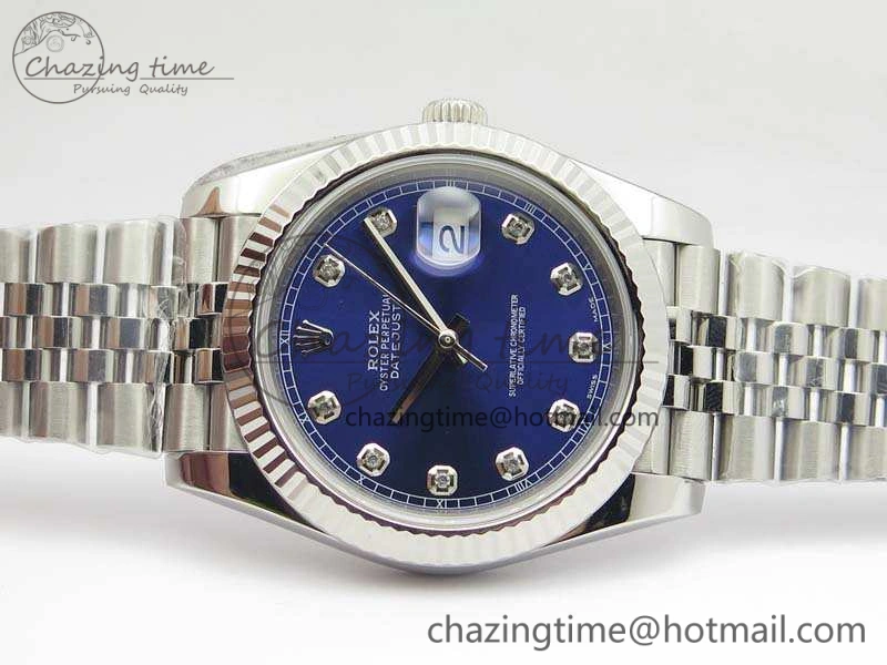 Seasonal DateJust 228238 SS Noob 1:1 Best Edition Blue Dial Diamond On Jubilee Bracelet A 3498