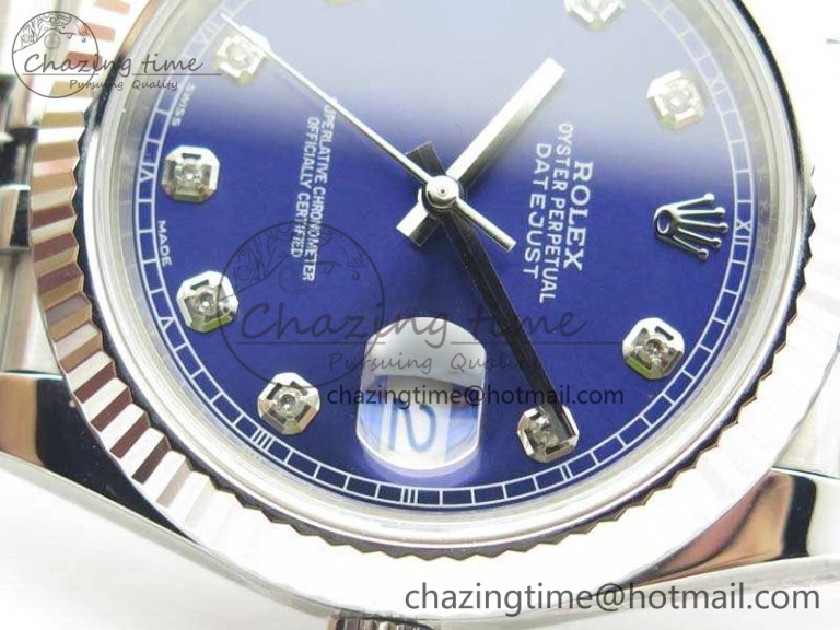 Seasonal DateJust 228238 SS Noob 1:1 Best Edition Blue Dial Diamond On Jubilee Bracelet A 3498