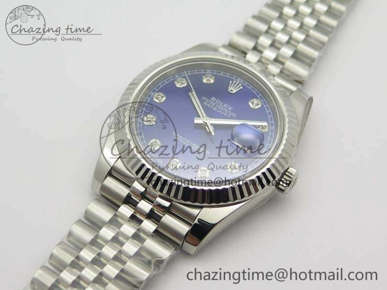 Seasonal DateJust 228238 SS Noob 1:1 Best Edition Blue Dial Diamond On Jubilee Bracelet A 3498