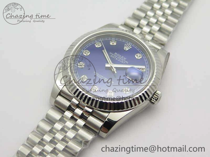 Seasonal DateJust 228238 SS Noob 1:1 Best Edition Blue Dial Diamond On Jubilee Bracelet A 3498
