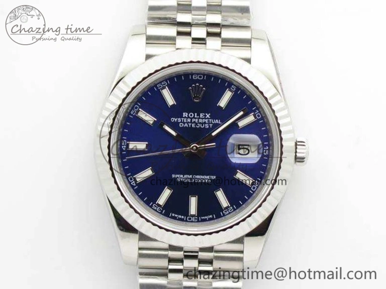 Modern DateJust 228238 SS Noob 1:1 Best Edition Blue Dial Stick Markers On Jubilee Bracelet A 3509