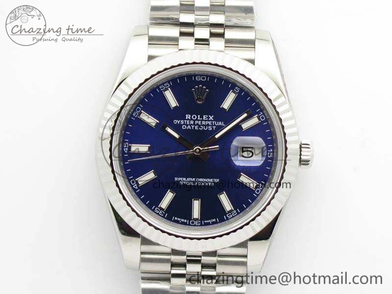 Modern DateJust 228238 SS Noob 1:1 Best Edition Blue Dial Stick Markers On Jubilee Bracelet A 3509