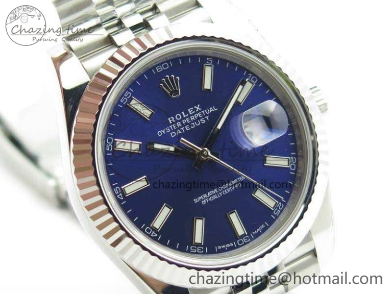 Modern DateJust 228238 SS Noob 1:1 Best Edition Blue Dial Stick Markers On Jubilee Bracelet A 3509