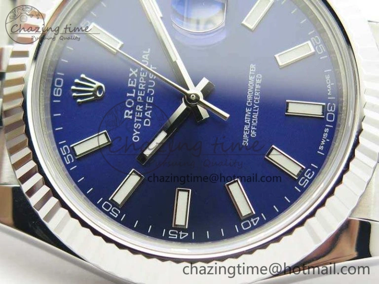 Modern DateJust 228238 SS Noob 1:1 Best Edition Blue Dial Stick Markers On Jubilee Bracelet A 3509