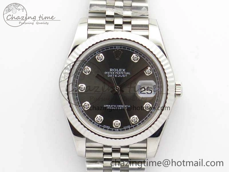 DateJust 228238 SS Noob 1:1 Best Edition Gray Dial Diamond On Jubilee Bracelet A ComfortFit 3500
