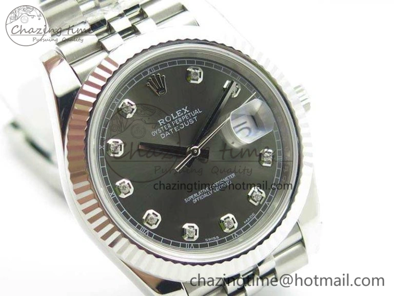 DateJust 228238 SS Noob 1:1 Best Edition Gray Dial Diamond On Jubilee Bracelet A ComfortFit 3500