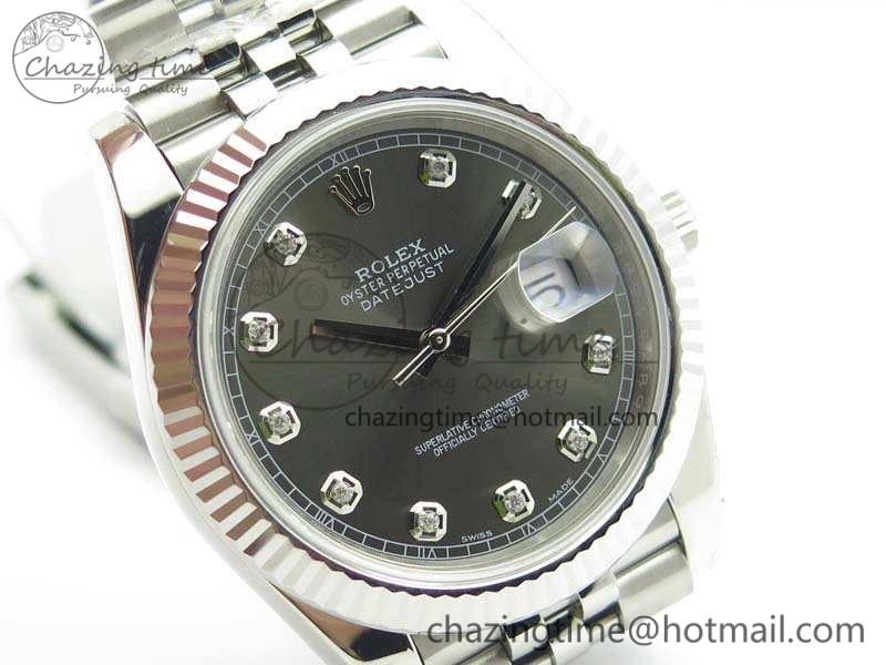 DateJust 228238 SS Noob 1:1 Best Edition Gray Dial Diamond On Jubilee Bracelet A ComfortFit 3500