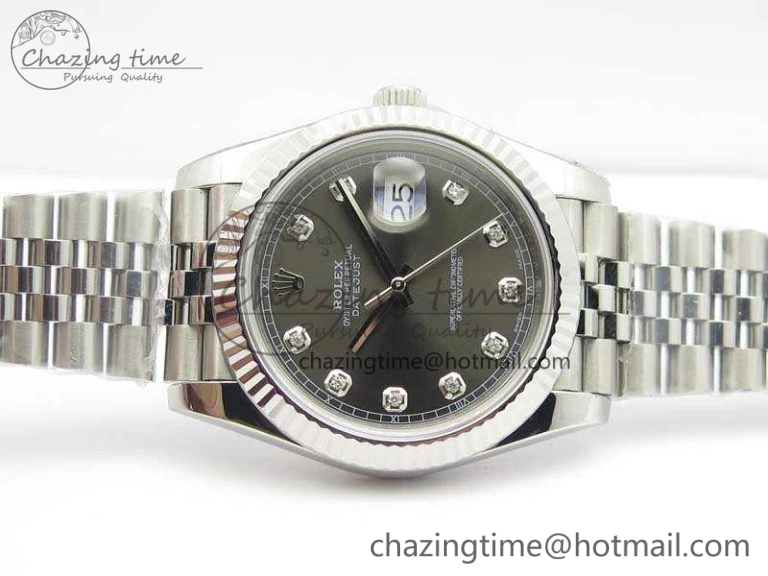 DateJust 228238 SS Noob 1:1 Best Edition Gray Dial Diamond On Jubilee Bracelet A ComfortFit 3500