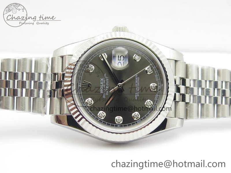 DateJust 228238 SS Noob 1:1 Best Edition Gray Dial Diamond On Jubilee Bracelet A ComfortFit 3500