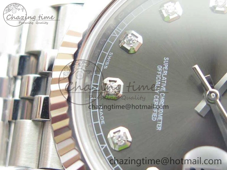 DateJust 228238 SS Noob 1:1 Best Edition Gray Dial Diamond On Jubilee Bracelet A ComfortFit 3500