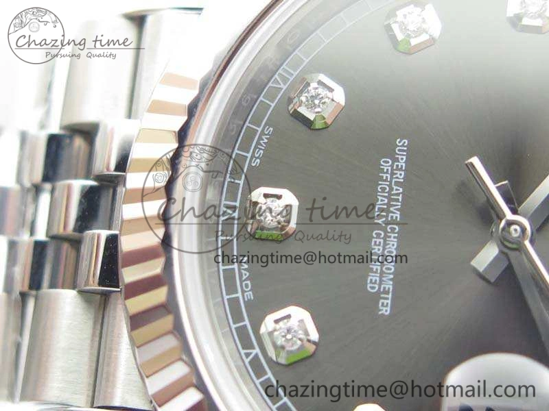 DateJust 228238 SS Noob 1:1 Best Edition Gray Dial Diamond On Jubilee Bracelet A ComfortFit 3500