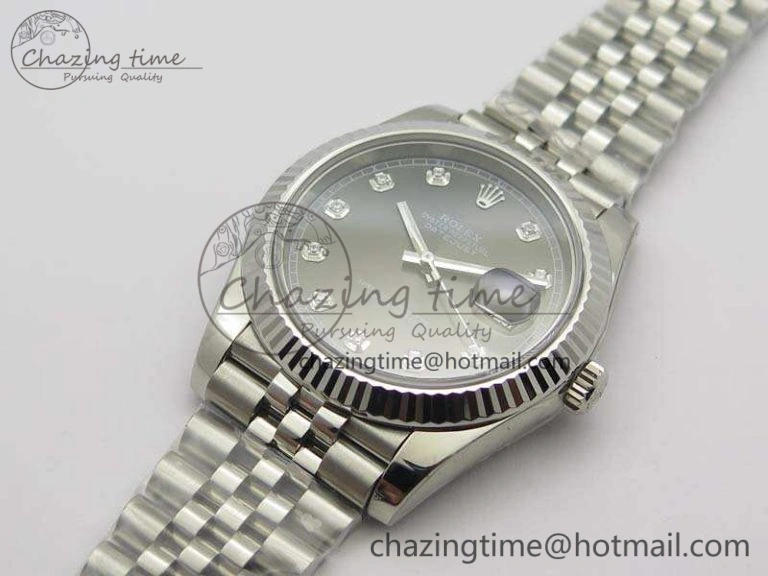 DateJust 228238 SS Noob 1:1 Best Edition Gray Dial Diamond On Jubilee Bracelet A ComfortFit 3500