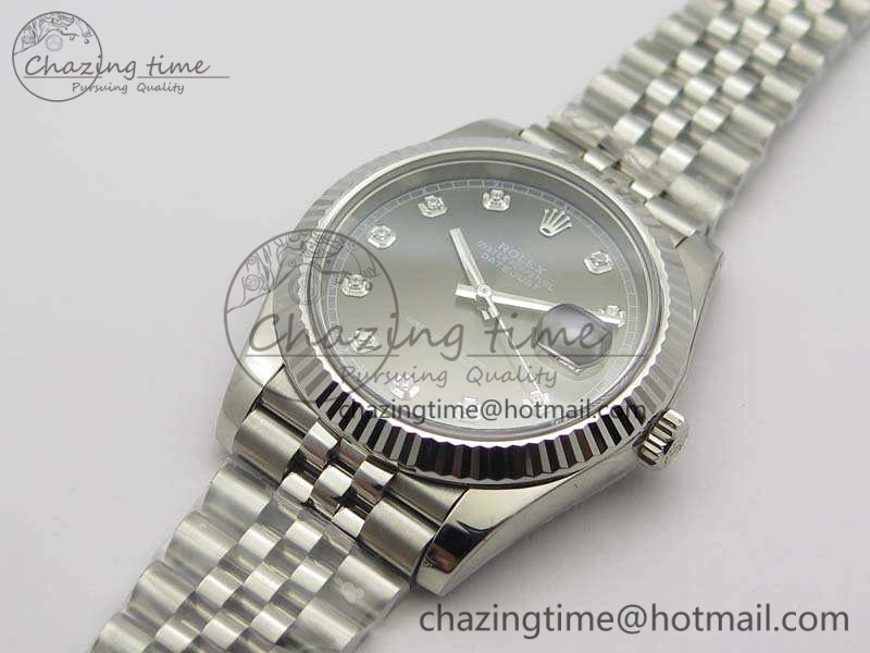 DateJust 228238 SS Noob 1:1 Best Edition Gray Dial Diamond On Jubilee Bracelet A ComfortFit 3500