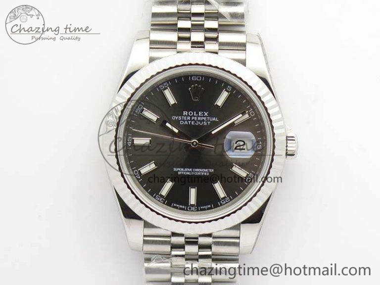 DateJust 228238 SS Noob 1:1 Best Edition Gray Dial Stick Markers On Jubilee Bracelet A Colorful 3510