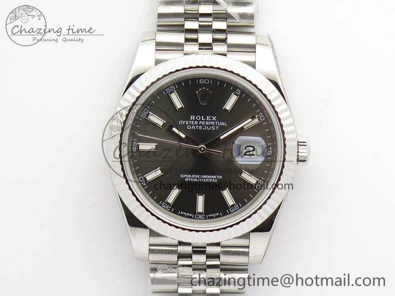 DateJust 228238 SS Noob 1:1 Best Edition Gray Dial Stick Markers On Jubilee Bracelet A Colorful 3510