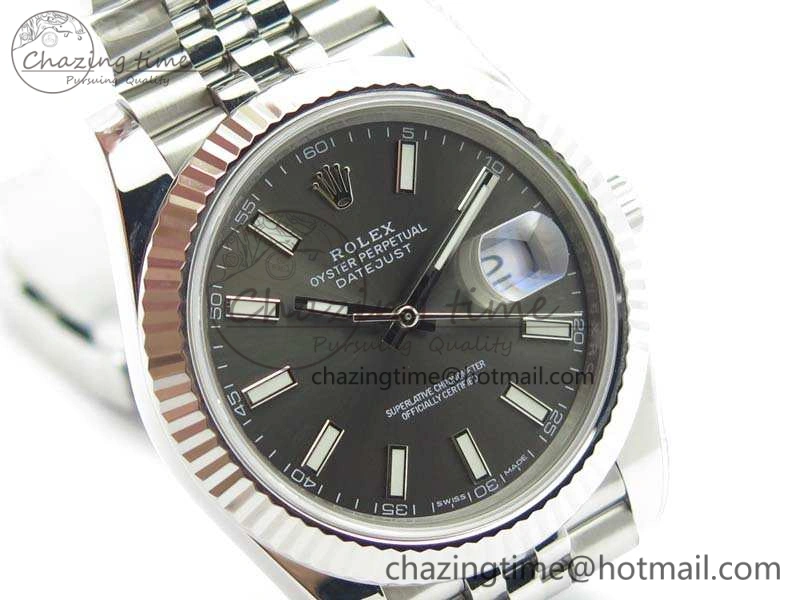 DateJust 228238 SS Noob 1:1 Best Edition Gray Dial Stick Markers On Jubilee Bracelet A Colorful 3510