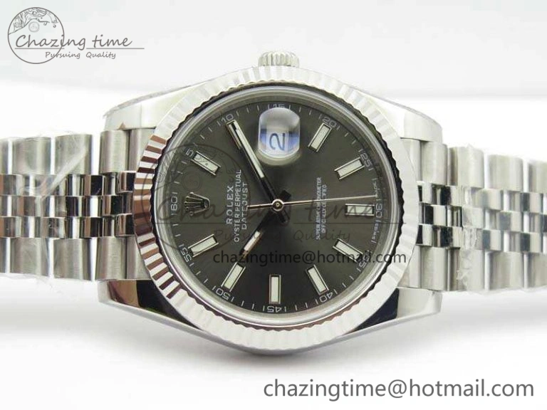 DateJust 228238 SS Noob 1:1 Best Edition Gray Dial Stick Markers On Jubilee Bracelet A Colorful 3510