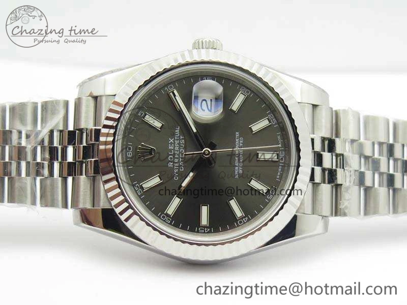 DateJust 228238 SS Noob 1:1 Best Edition Gray Dial Stick Markers On Jubilee Bracelet A Colorful 3510