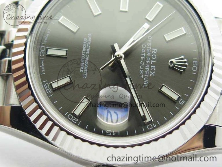 DateJust 228238 SS Noob 1:1 Best Edition Gray Dial Stick Markers On Jubilee Bracelet A Colorful 3510