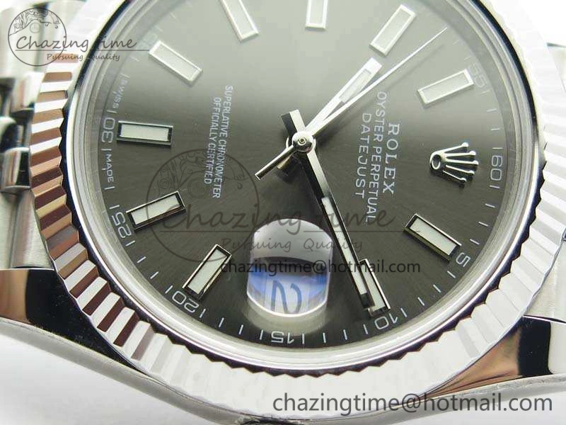 DateJust 228238 SS Noob 1:1 Best Edition Gray Dial Stick Markers On Jubilee Bracelet A Colorful 3510