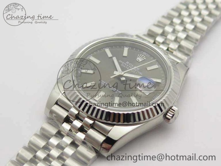 DateJust 228238 SS Noob 1:1 Best Edition Gray Dial Stick Markers On Jubilee Bracelet A Colorful 3510