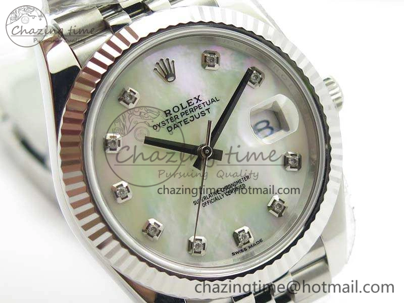 TravelReady DateJust 228238 SS Noob 1:1 Best Edition MOP Dial Diamond On Jubilee Bracelet A 3496