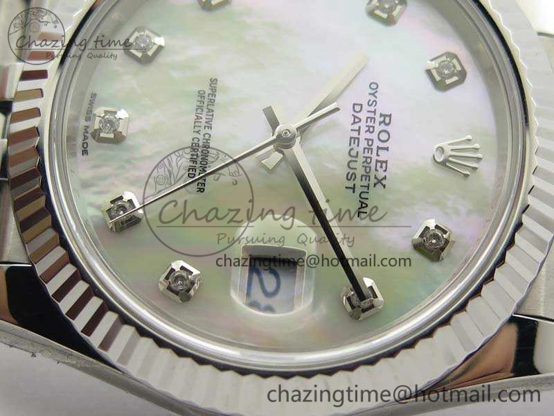 TravelReady DateJust 228238 SS Noob 1:1 Best Edition MOP Dial Diamond On Jubilee Bracelet A 3496