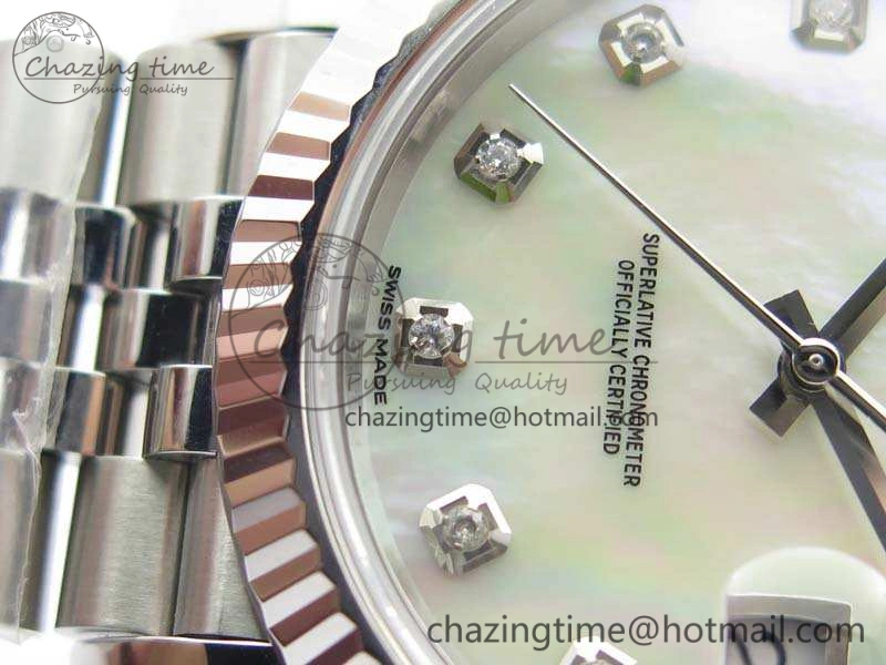 TravelReady DateJust 228238 SS Noob 1:1 Best Edition MOP Dial Diamond On Jubilee Bracelet A 3496