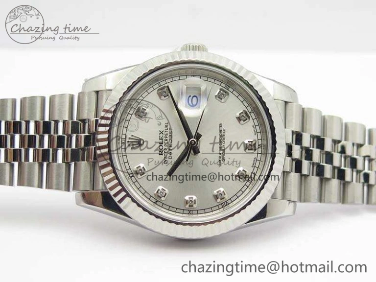 DateJust 228238 SS Noob 1:1 Best Edition Silver Dial Diamond On Jubilee Bracelet A Minimalist 3501